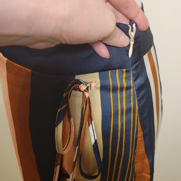 Foxiedox: Women's Small Striped Colorful Faux Wrap Maxi- length skirt - Picture 6 of 8